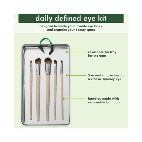 Ecotools Daily Defined Eye Brush Kit - Beige (5 pcs) - Ecotools