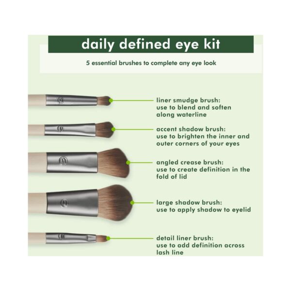 Ecotools Daily Defined Eye Brush Kit - Beige (5 pcs) - Ecotools