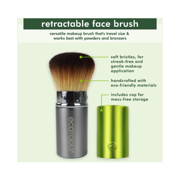 Ecotools Retractable Face Brush - Grey (1 pc) - Ecotools