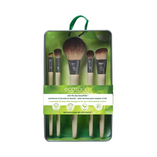 Ecotools Start The Day Beautifully Makeup Brush Kit - Beige (5 pcs) - Ecotools
