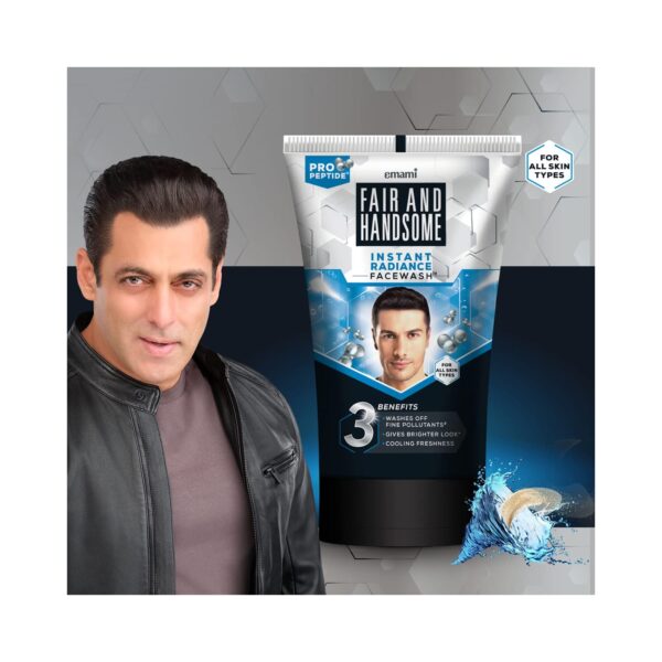 Emami Fair And Handsome Instant Radiance Facewash (100g) - Emami