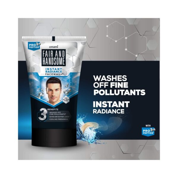 Emami Fair And Handsome Instant Radiance Facewash (100g) - Emami
