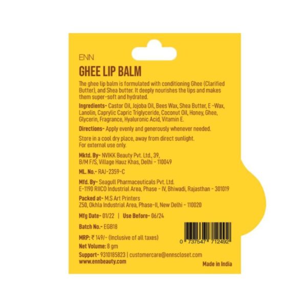 ENN Ghee Lip Balm (8g) - ENN