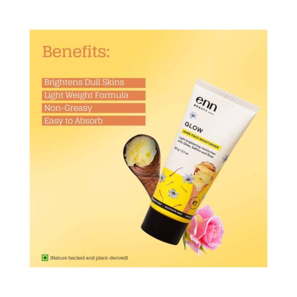 ENN Glow Ghee Face Moisturiser And Ghee Lip Balm Combo Kit (68g) - ENN