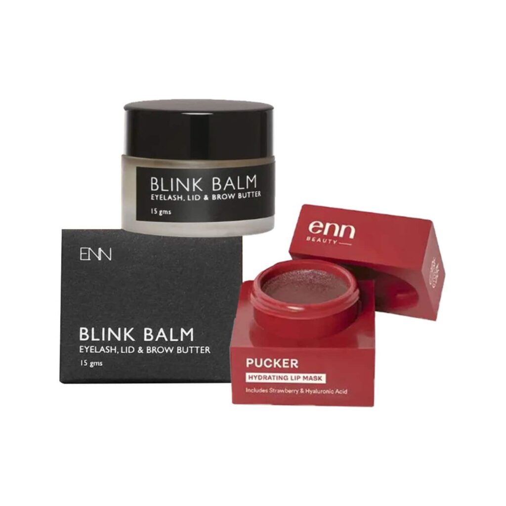 ENN Pucker Lip Balm Mini & Brow Butter Blink Balm Combo Kit (22g) - ENN