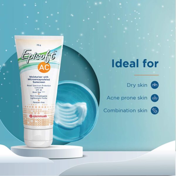 Episoft AC Moisturiser SPF 30 With Microencapsulated Sunscreen (75g) - Episoft