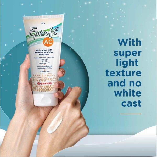 Episoft AC Moisturiser SPF 30 With Microencapsulated Sunscreen Pack of 2 (75 g) Combo - Episoft