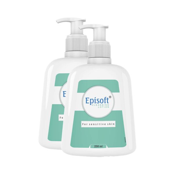 Episoft Cleansing Lotion for Sensitive Skin Pack of 2 (250 ml) Combo - Episoft
