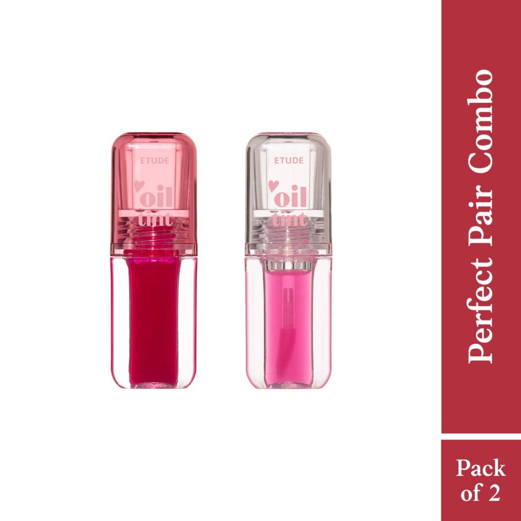 ETUDE HOUSE Dear Darling Perfect Pair Combo - Neon Pink + Pink Oil Tint - ETUDE HOUSE