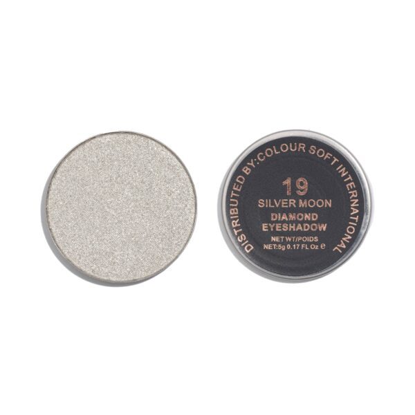 Europe Girl Diamond Eyeshadow Refill Pan - 19 Silver Moon (5g) - Europe Girl