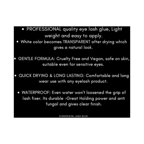 Europe Girl Eyelash Glue - White (5g) - Europe Girl