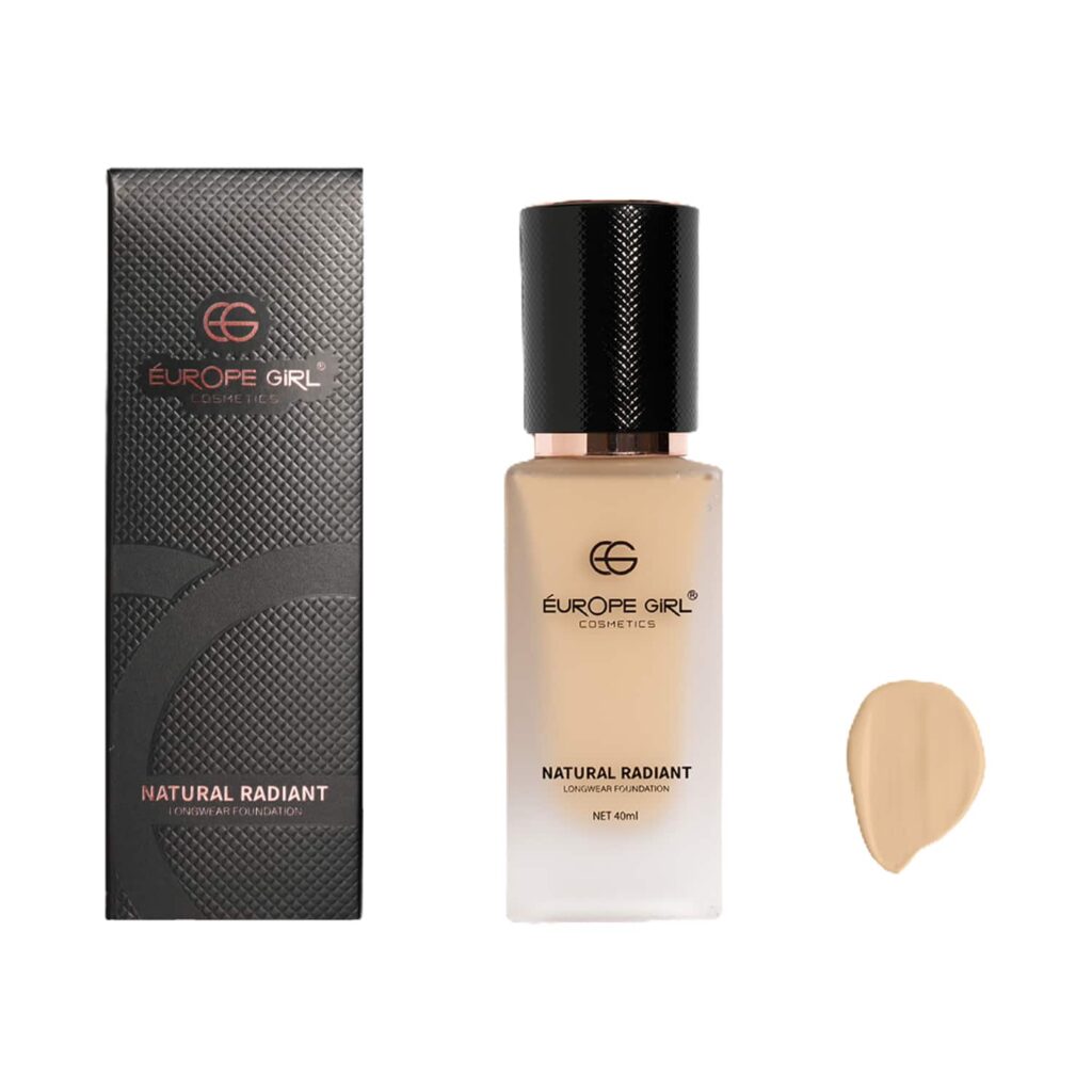 Europe Girl Natural Radiant Foundation - M1 Beige 2 (40ml) - Europe Girl