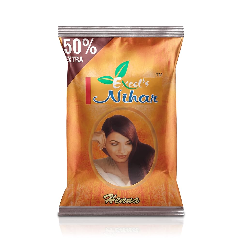 Excel's Nihar Henna Powder for Hair, Mehendi, Hair Dye, Herbal ingredients, Instant Hair Colour Touch Up, Hair care product for men & women, Ammonia Free (Pack of 20, 18 gm each)