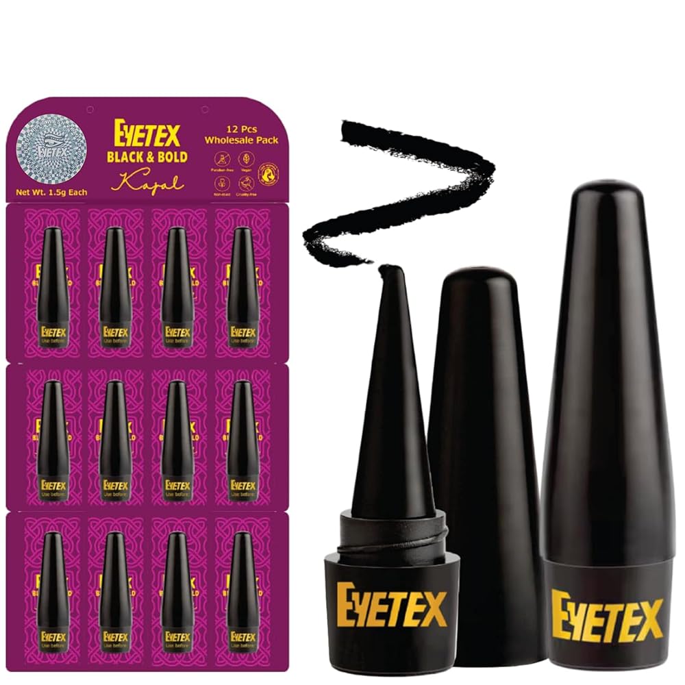 Eyetex Black and Bold kajal Eyetex kajal stick Matte Finish Kajal