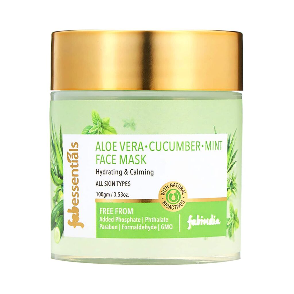 Fabessentials by Fabindia Aloe Vera Cucumber And Mint Face Mask (100g) - Fabessentials by Fabindia