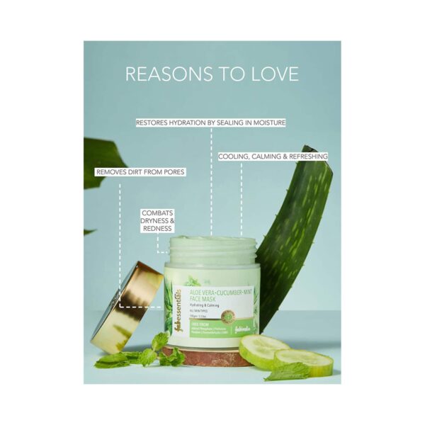 Fabessentials by Fabindia Aloe Vera Cucumber And Mint Face Mask (100g) - Fabessentials by Fabindia