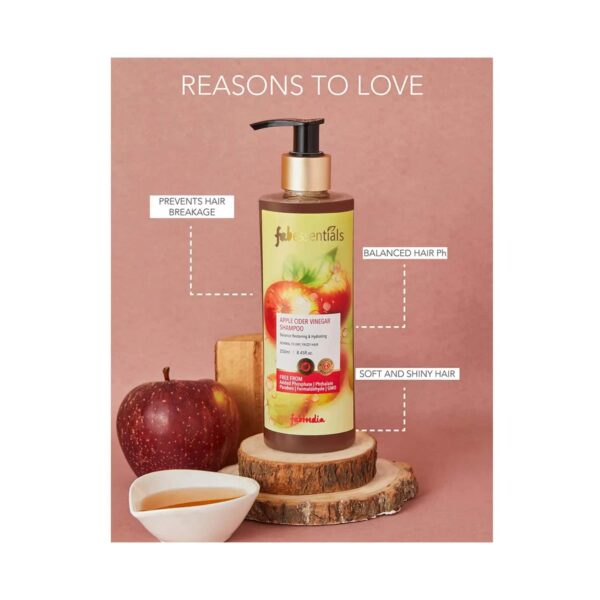 Fabessentials by Fabindia Apple Cider Vinegar Shampoo (250ml) - Fabessentials by Fabindia