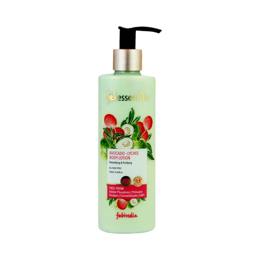 Fabessentials by Fabindia Avocado Lychee Body Lotion (250ml) - Fabessentials by Fabindia