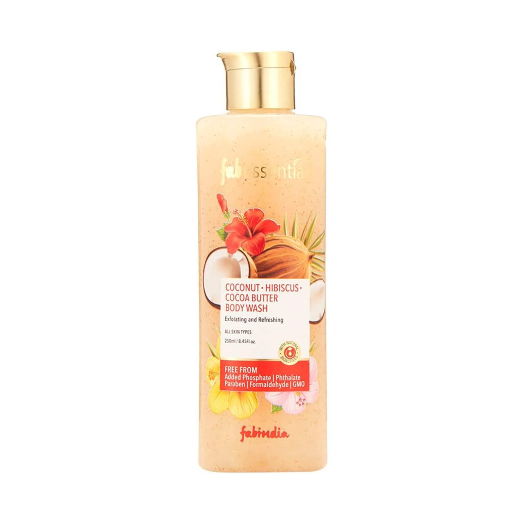 Fabessentials by Fabindia Coconut Hibiscus Cocoa Butter Body Wash (250ml) - Fabessentials by Fabindia