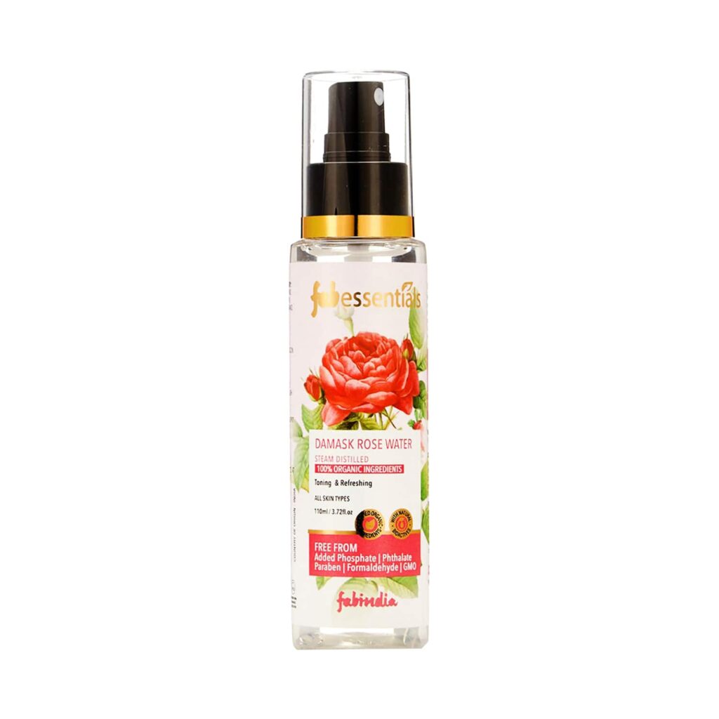 Fabessentials by Fabindia Damask Rose Water (110ml) - Fabessentials by Fabindia