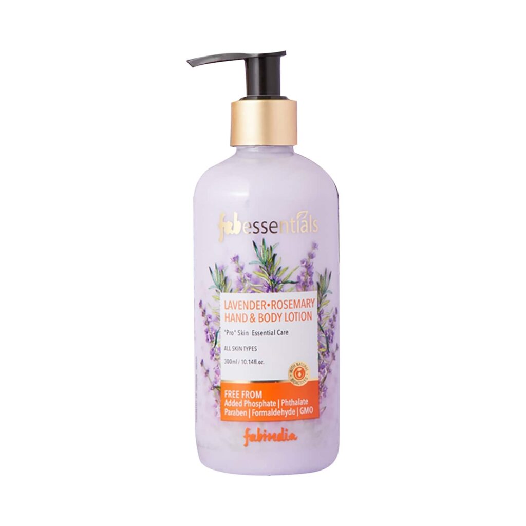 Fabessentials by Fabindia Lavender Rosemary Hand & Body Lotion (300ml) - Fabessentials by Fabindia
