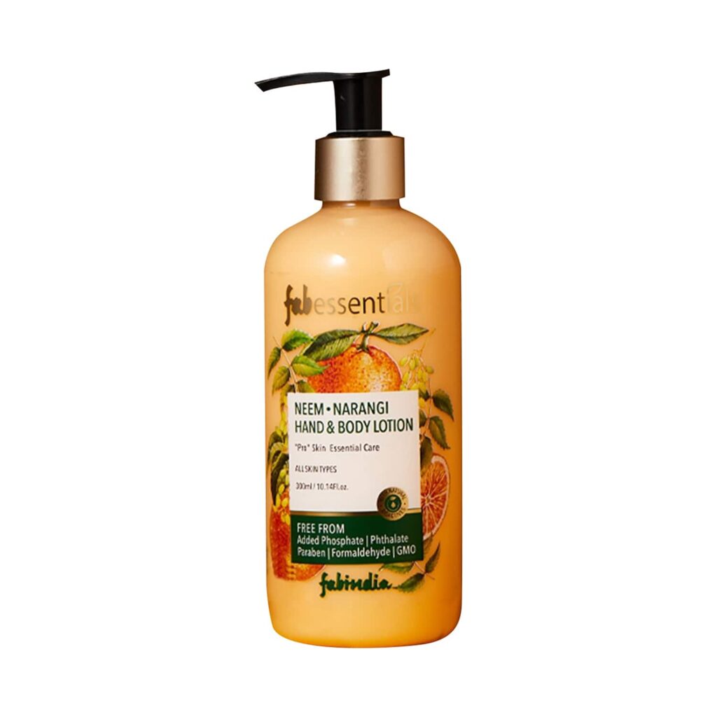Fabessentials by Fabindia Neem Narangi Hand & Body Lotion (300ml) - Fabessentials by Fabindia