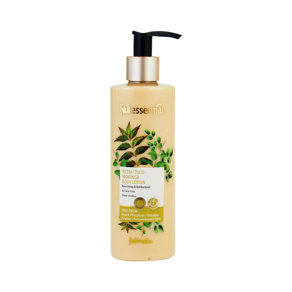Fabessentials by Fabindia Neem Tulsi Moringa Body Lotion (250ml) - Fabessentials by Fabindia