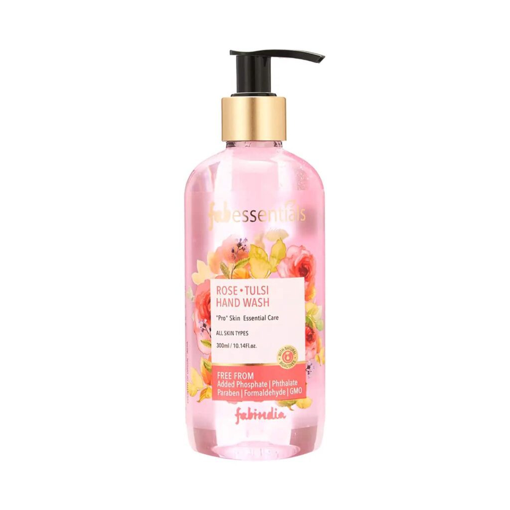 Fabessentials by Fabindia Rose Tulsi Hand Wash (300ml) - Fabessentials by Fabindia