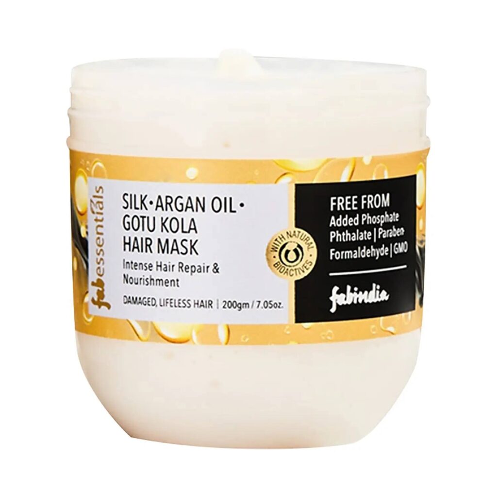 Fabessentials by Fabindia Silk Argan Oil Gotu Kola Hair Mask (200g) - Fabessentials by Fabindia