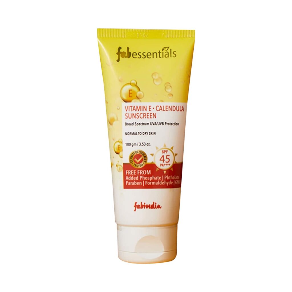 Fabessentials by Fabindia Vitamin E Calendula Sunscreen (100g) - Fabessentials by Fabindia