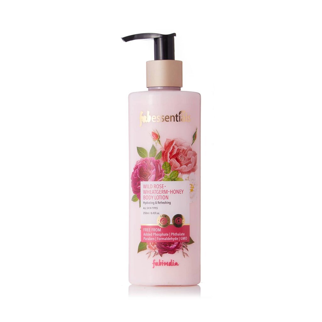 Fabessentials by Fabindia Wild Rose Wheatgerm Honey Body Lotion (250ml) - Fabessentials by Fabindia