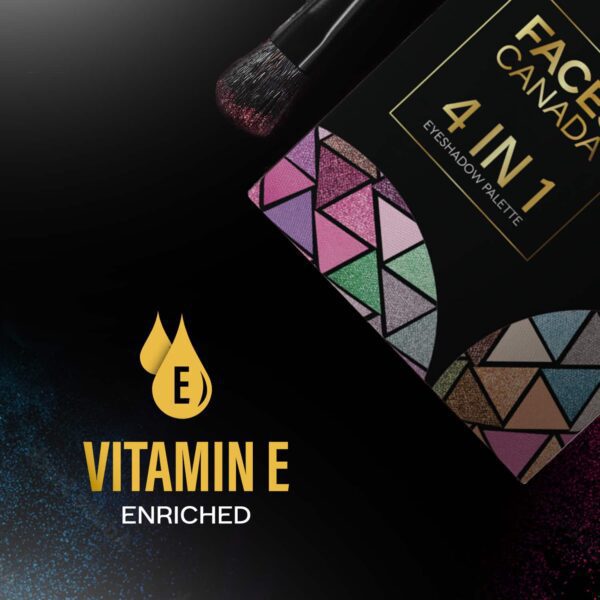 Faces Canada 4 IN 1 Eyeshadow Palette - Gossip Gang 04, Shimmer & Matte, Satin Matte Finish (4.8 g) - Faces Canada
