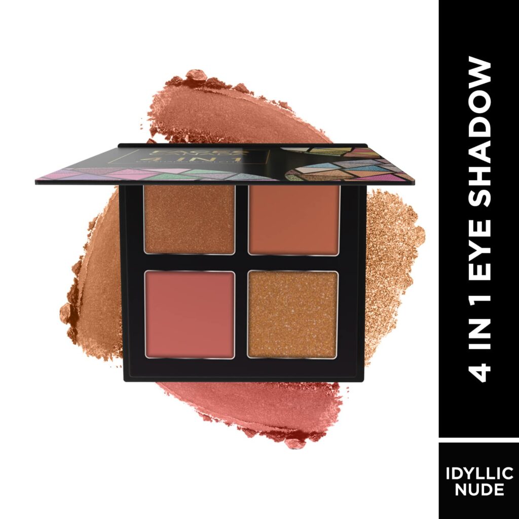 Faces Canada 4 IN 1 Eyeshadow Palette - Idyllic Nudes 01, Shimmer & Matte (4.8 g) - Faces Canada