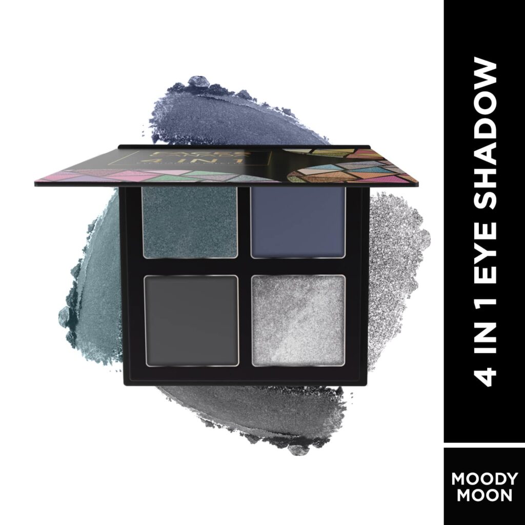 Faces Canada 4 IN 1 Eyeshadow Palette - Moody Moon 06, Shimmer & Matte, Satin Matte Finish (4.8 g) - Faces Canada