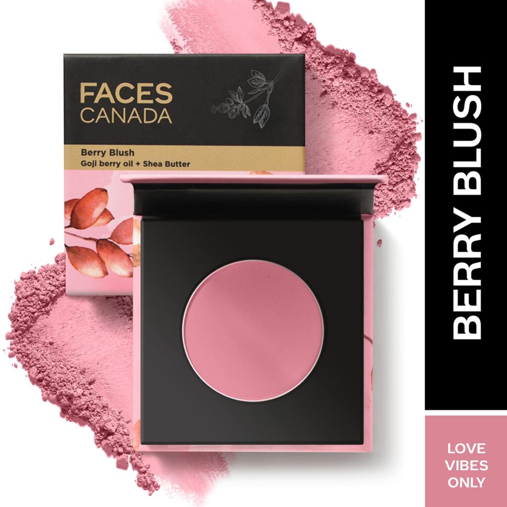 Faces Canada Berry Blush - Love Vibes Only 03, Lightweight Long Lasting Ultra-Matte HD Finish (4 g) - Faces Canada