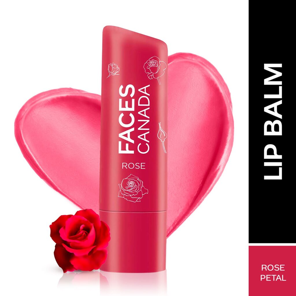Faces Canada Color Lip Balm - Rose Petal 03, Red Tint, SPF 15, 12 HR Moisturization (4.5 g) - Faces Canada