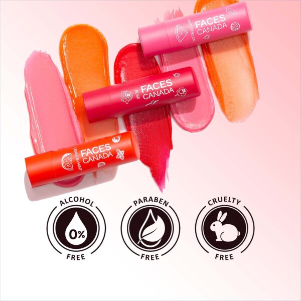 Faces Canada Color Lip Balm - Rose Petal 03, Red Tint, SPF 15, 12 HR Moisturization (4.5 g) - Faces Canada