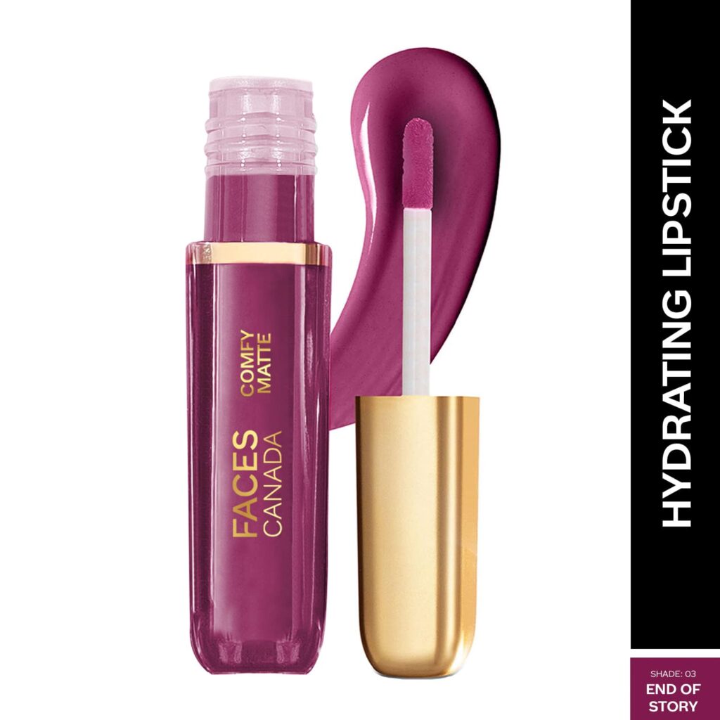 Faces Canada Comfy Matte Liquid Lipstick 10HR Stay No Dryness - End Of Story 03 (3 ml) - Faces Canada