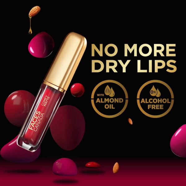 Faces Canada Comfy Matte Liquid Lipstick 10HR Stay No Dryness - Never Mind 05 (3 ml) - Faces Canada