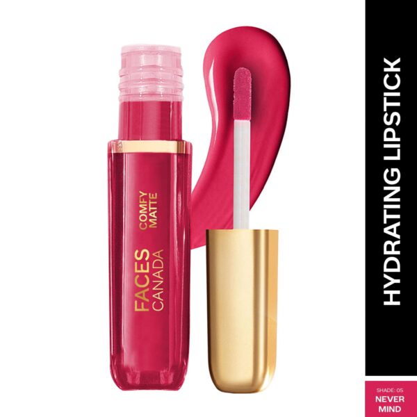 Faces Canada Comfy Matte Liquid Lipstick 10HR Stay No Dryness - Never Mind 05 (3 ml) - Faces Canada