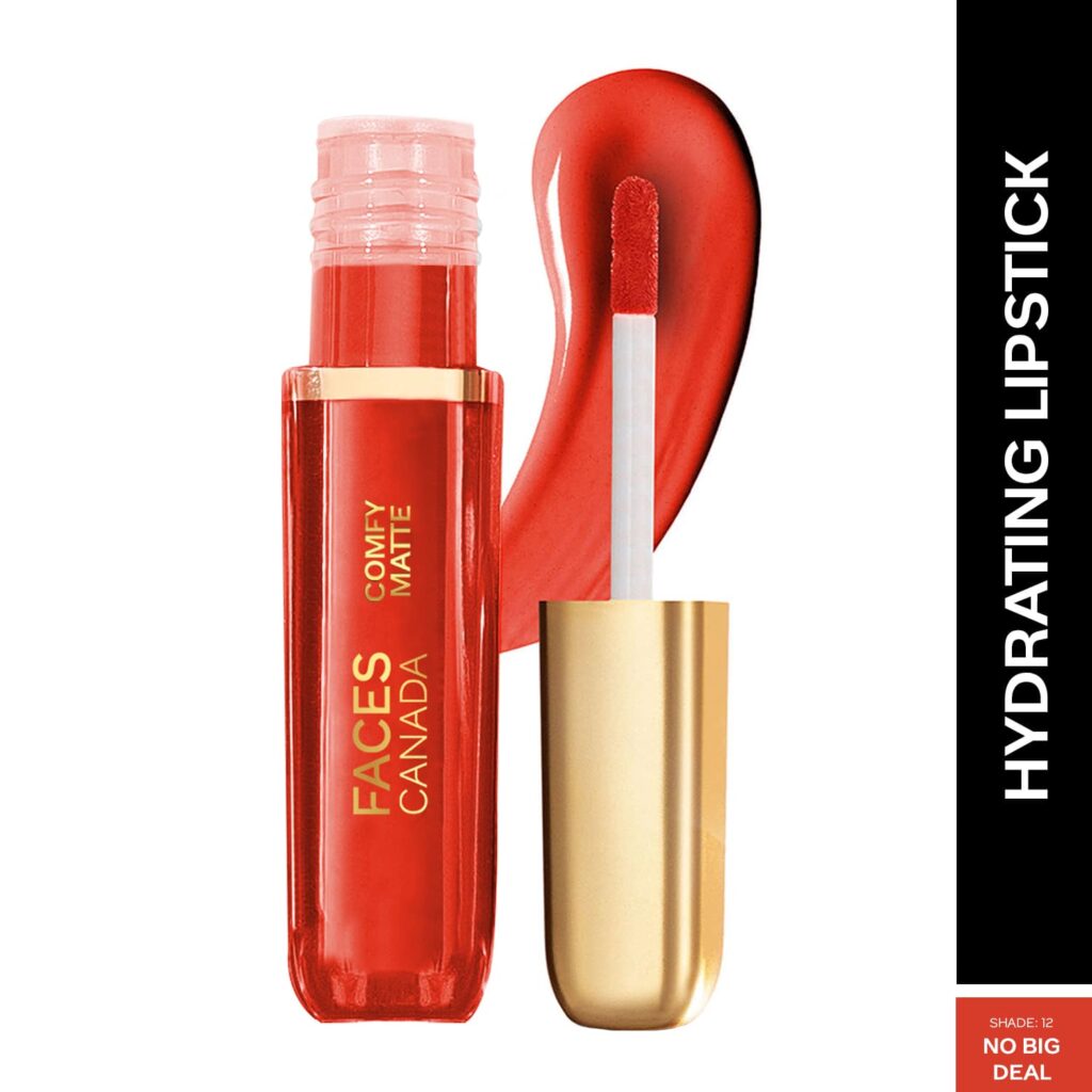 Faces Canada Comfy Matte Liquid Lipstick 10HR Stay No Dryness - No Big Deal 12 (3 ml) - Faces Canada