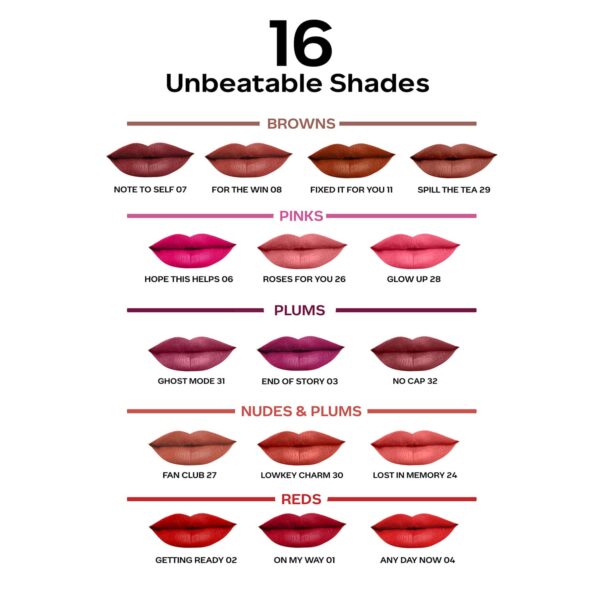 Faces Canada Comfy Matte Liquid Lipstick 10HR Stay No Dryness - NO Cap 32 (3.8 ml) - Faces Canada