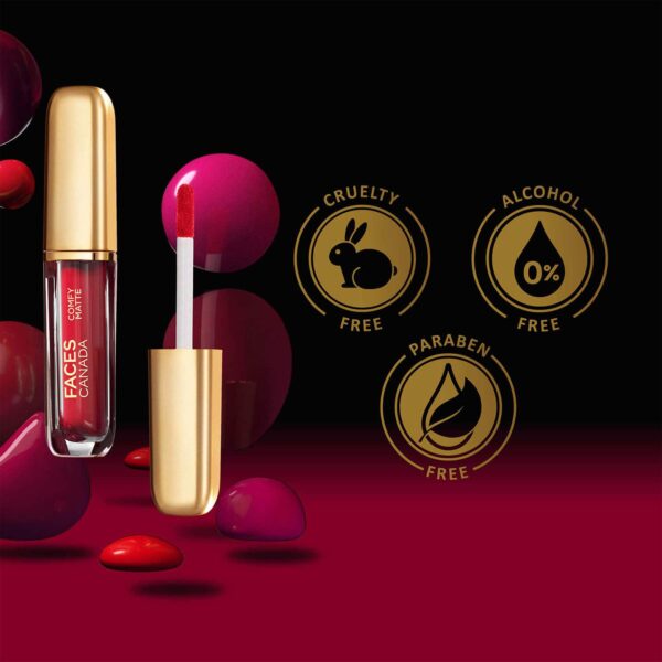 Faces Canada Comfy Matte Liquid Lipstick 10HR Stay No Dryness - On My Way 01 (3 ml) - Faces Canada