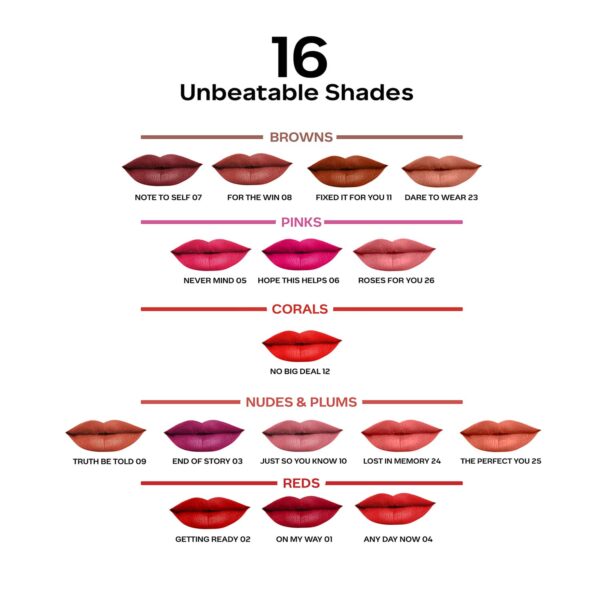 Faces Canada Comfy Matte Liquid Lipstick 10HR Stay No Dryness - On My Way 01 (3 ml) - Faces Canada