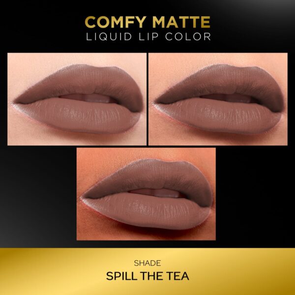 Faces Canada Comfy Matte Liquid Lipstick 10HR Stay No Dryness - Spill The Tea 29 (3.8 ml) - Faces Canada