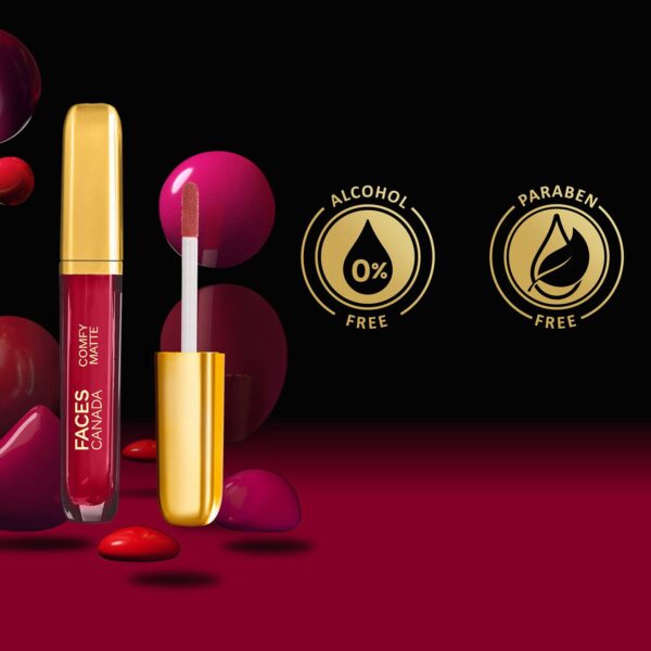 Faces Canada Comfy Matte Liquid Lipstick 10HR Stay No Dryness - Spill The Tea 29 (3.8 ml) - Faces Canada