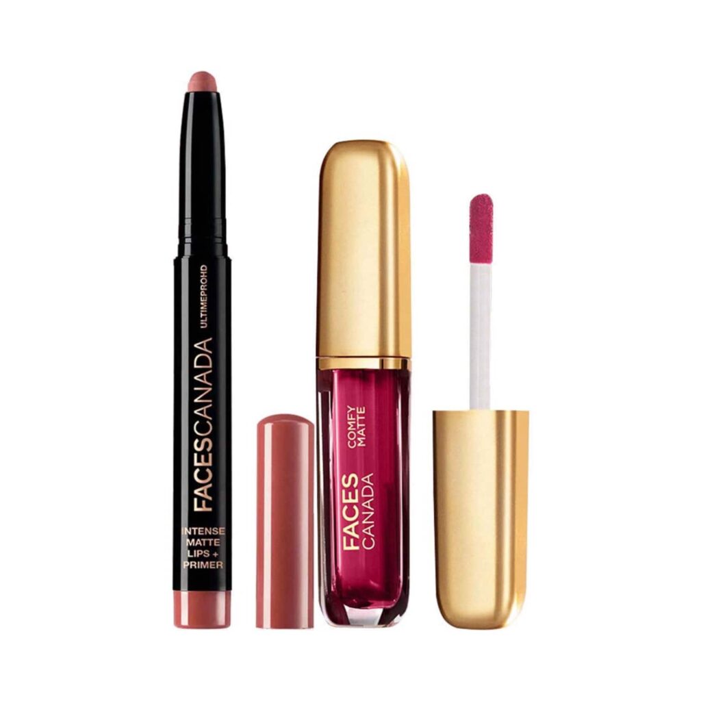 Faces Canada Comfy Matte Liquid Lipstick And Lip Crayon - (2Pcs) - Faces Canada