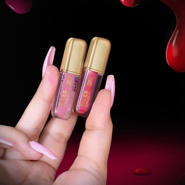 Faces Canada Comfy Matte Liquid Lipstick - Any Day Now 04, 10HR Stay, No Dryness (1.2 ml) - Faces Canada