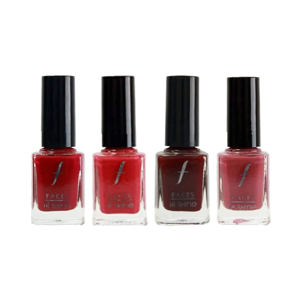 Faces Canada Hi Shine Nail Enamel (Pack of 4) - (9mlx4) Combo - Faces Canada