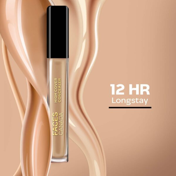 Faces Canada High Cover Concealer - Golden Rush 06, Blends Easily, Natural Finish (4 ml) - Faces Canada